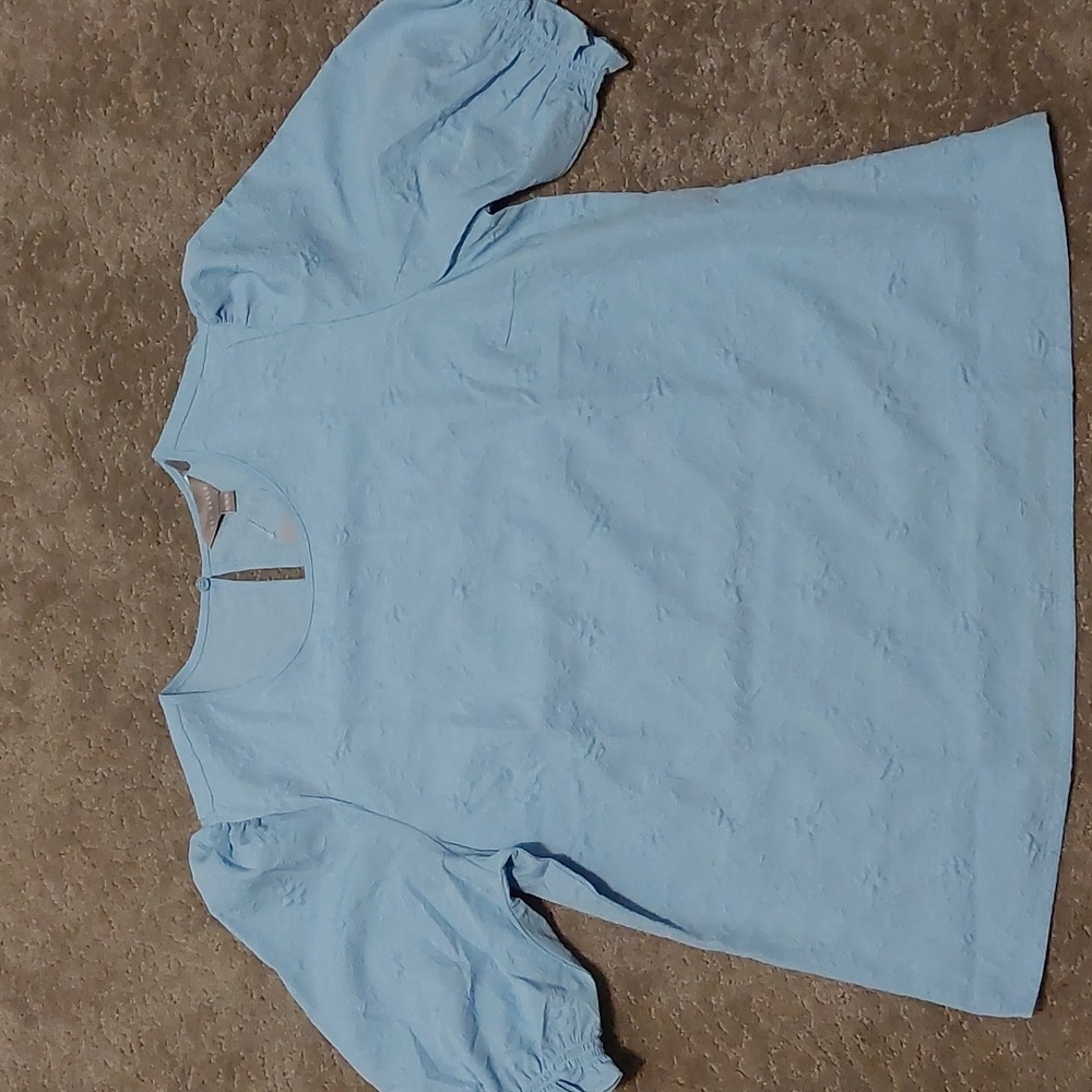 Ted Baker Light Blue Textured Blouse Size Med NWT - Picture 5 of 5